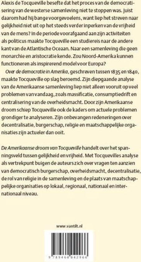 De Amerikaanse droom van Tocqueville