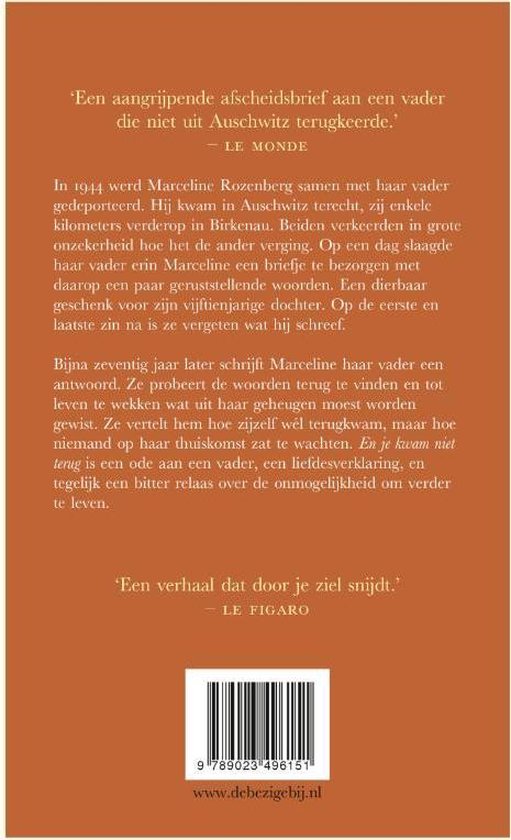 En je kwam niet terug