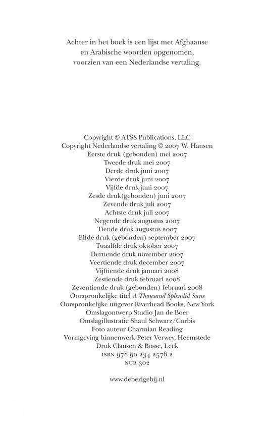 Duizend schitterende zonnen