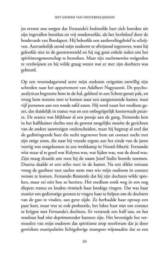Het geheim van onsterfelijkheid