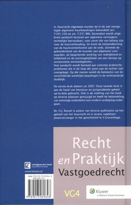 Recht en praktijk VG4 - Huurrecht algemeen