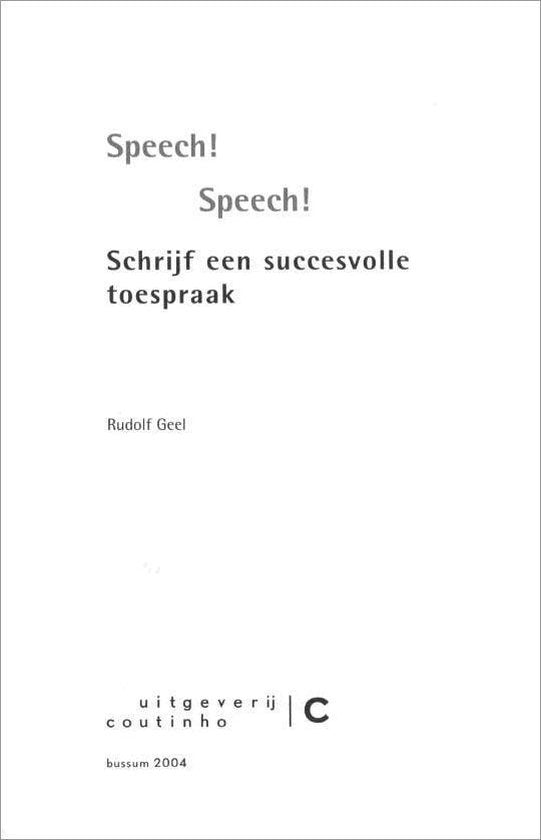 Speech ! Speech !