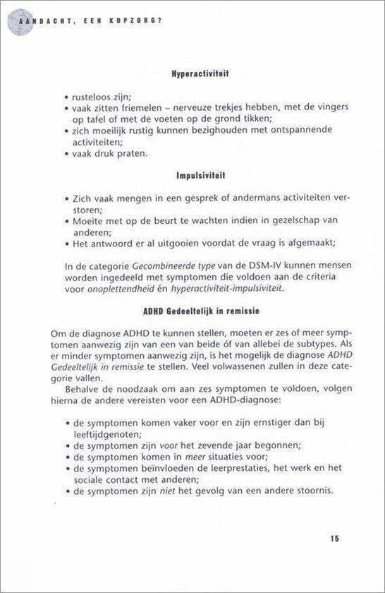 Aandacht. Een kopzorg?