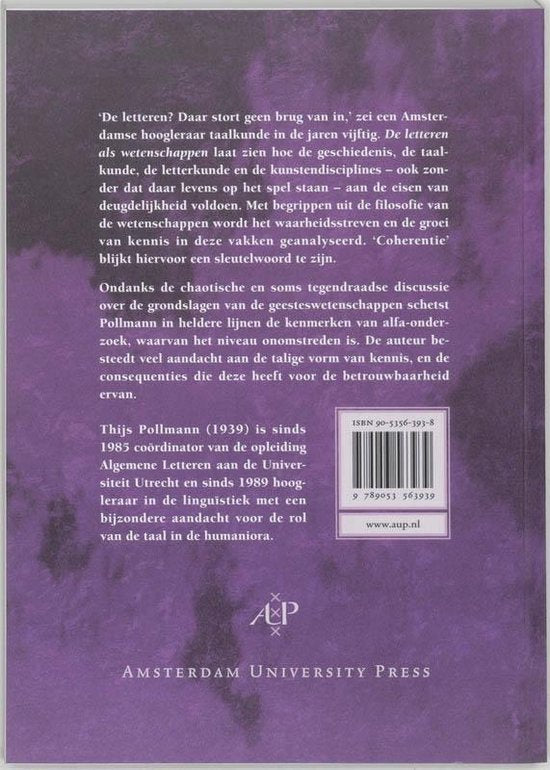 De letteren als wetenschappen