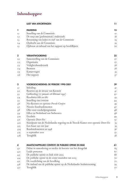Rapport Commissie van onderzoek besluitvorming Irak