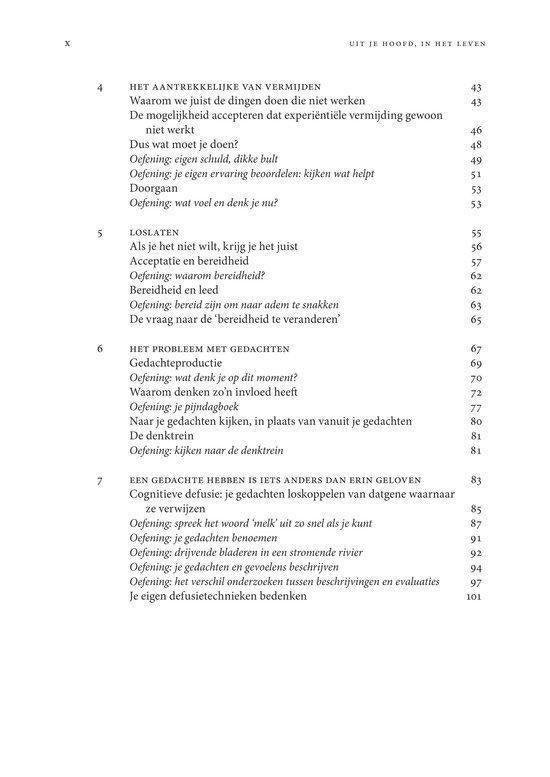 Uit je hoofd, in het leven