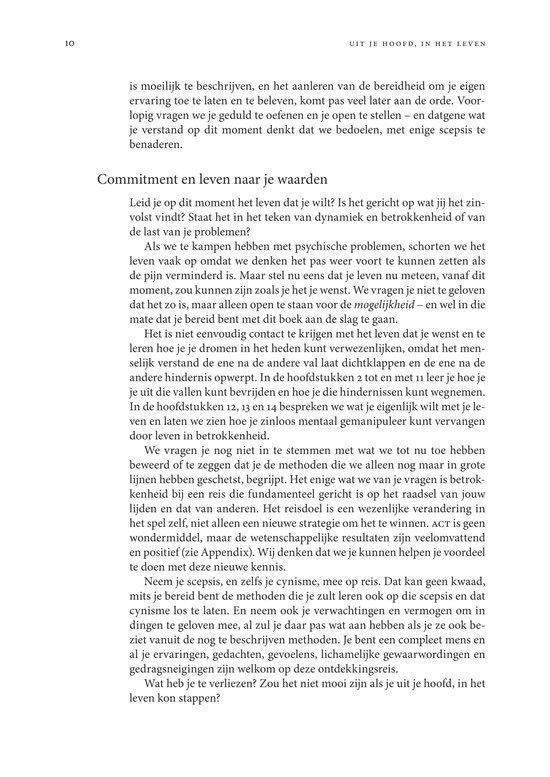 Uit je hoofd, in het leven