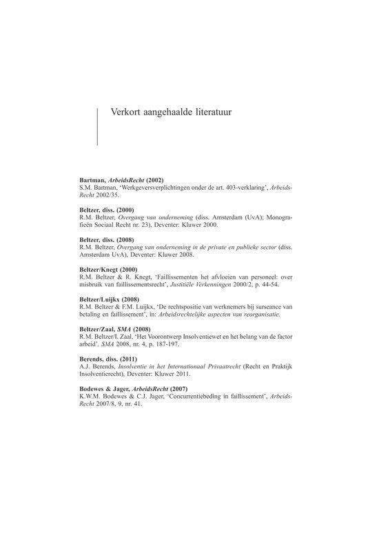 Recht en Praktijk - Insolventierecht 4 - Arbeidsovereenkomst en insolventierecht