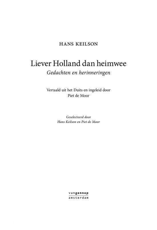 Liever Holland dan heimwee