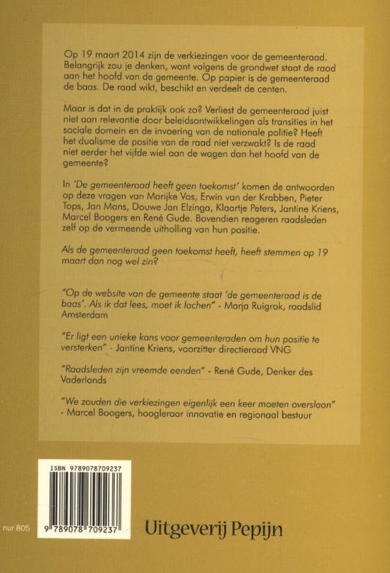 De gemeenteraad heeft geen toekomst