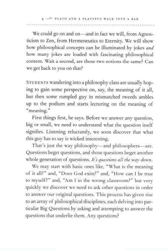 Plato and a Platypus Walk into a Bar...