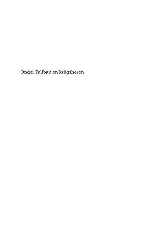 Onder taliban en krijgsheren