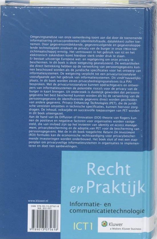 Recht en praktijk ICT 1 - Privacyrecht is code