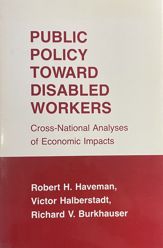 Public Policy Toward Disabled Workers