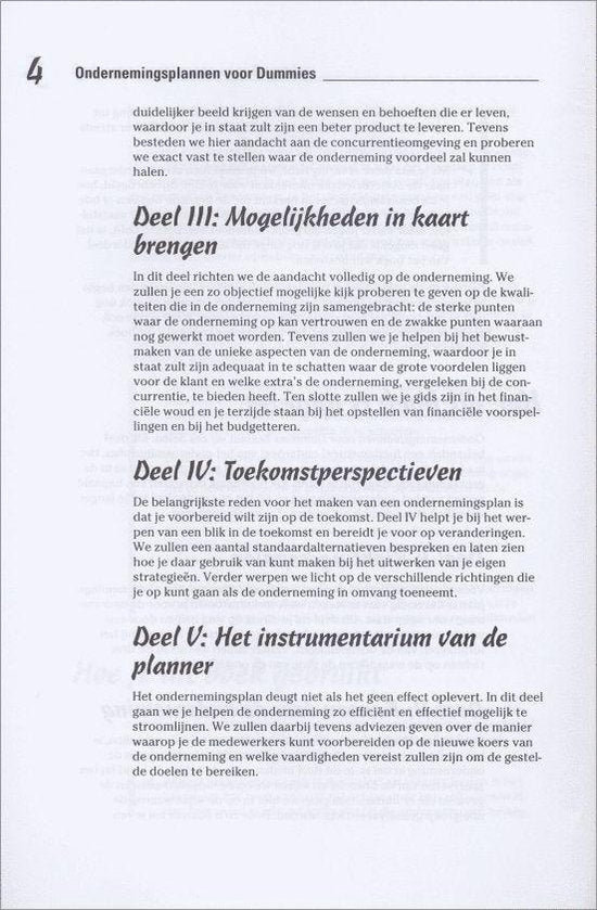 Voor Dummies - Ondernemingsplan voor Dummies