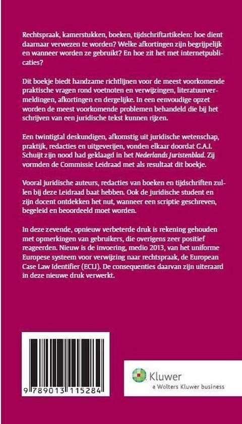 Leidraad voor juridische auteurs