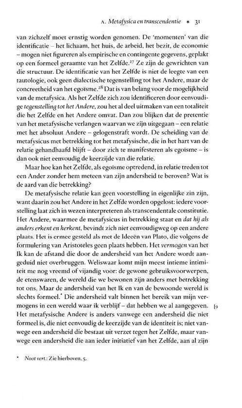 Grote klassieken  -   Totaliteit en Oneindig