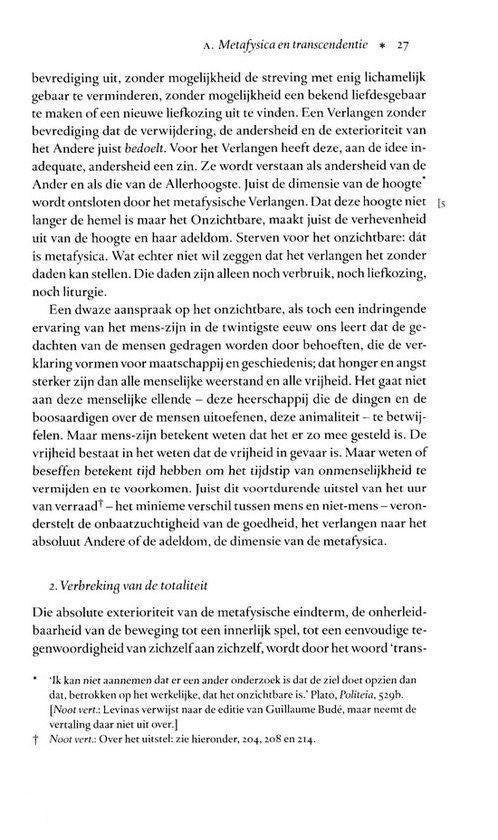 Grote klassieken  -   Totaliteit en Oneindig