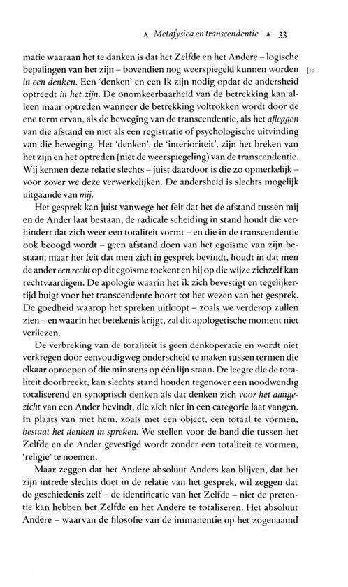 Grote klassieken  -   Totaliteit en Oneindig
