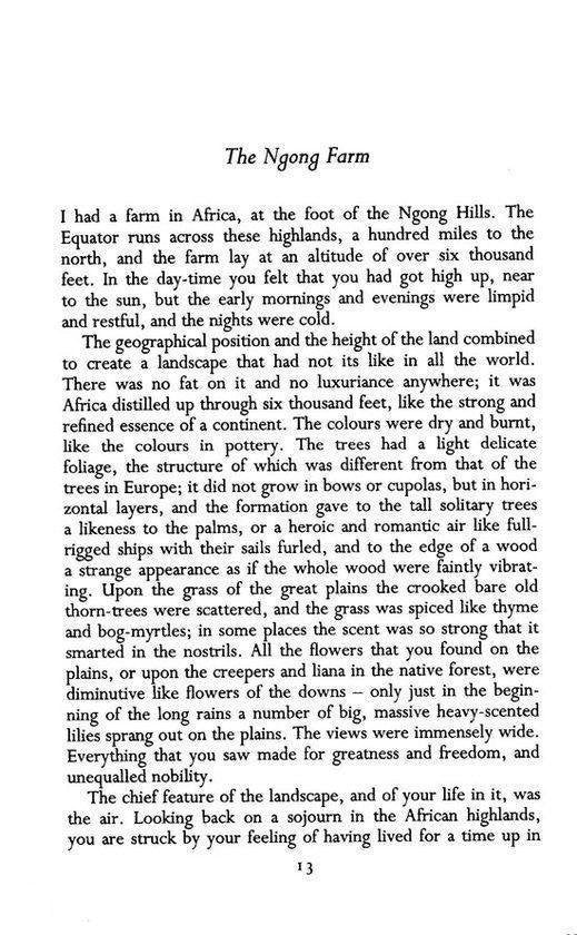 Out Of Africa