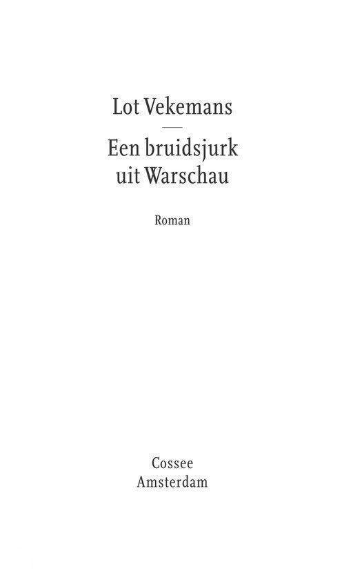 Een bruidsjurk uit Warschau