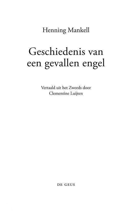 Geschiedenis Van Een Gevallen Engel