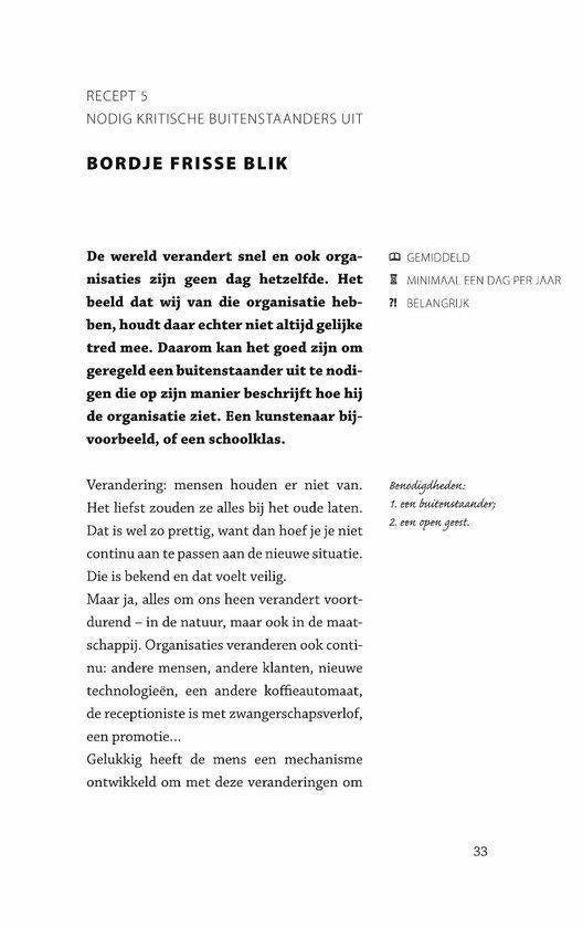 Klein receptenboek voor het nieuwe werken