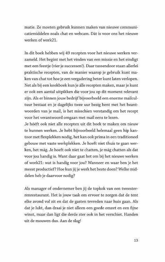 Klein receptenboek voor het nieuwe werken