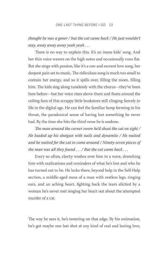 One Last Thing Before I Go