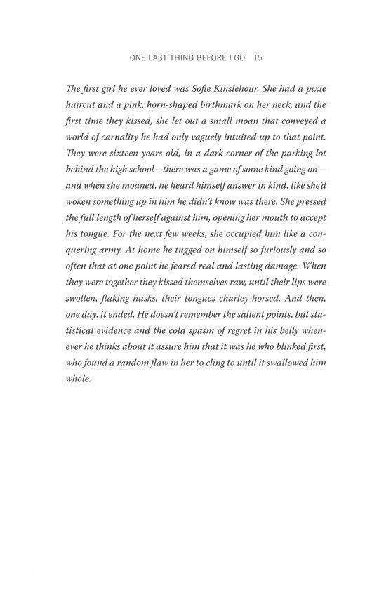 One Last Thing Before I Go