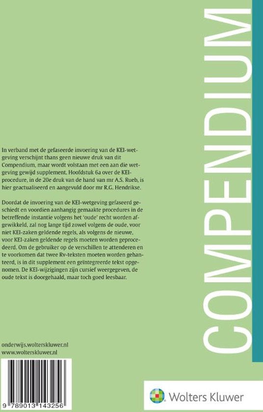 Compendium van het Burgerlijk procesrecht, Procederen in KEI-zaken