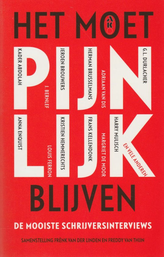 Het moet pijnlijk blijven. De mooiste schrijversinterviews