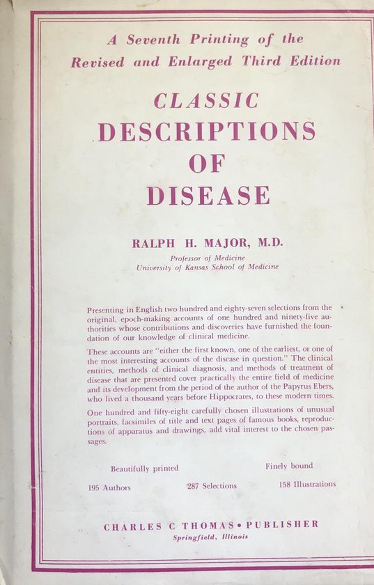 Classic Descriptions of Disease
