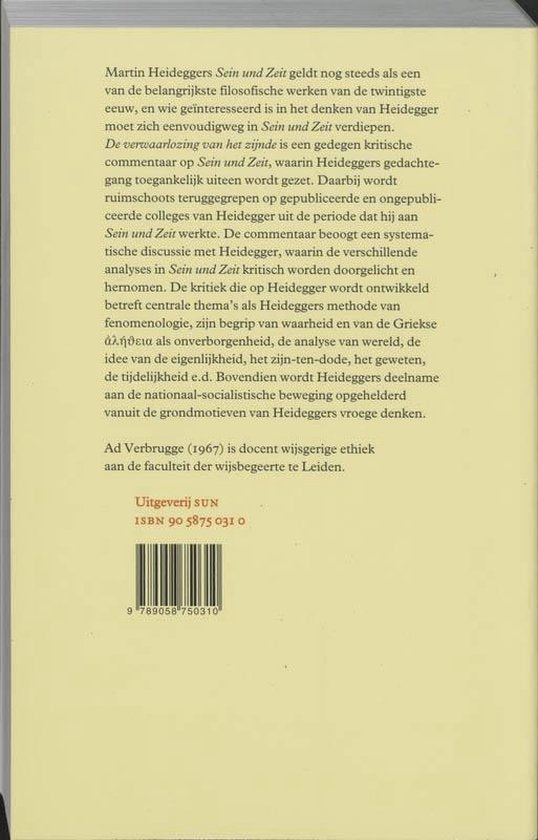 Filosofische diagnosen - De verwaarlozing van het zijnde