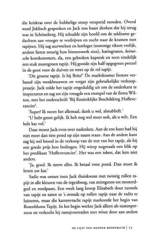 De lijst van meneer Rosenblum