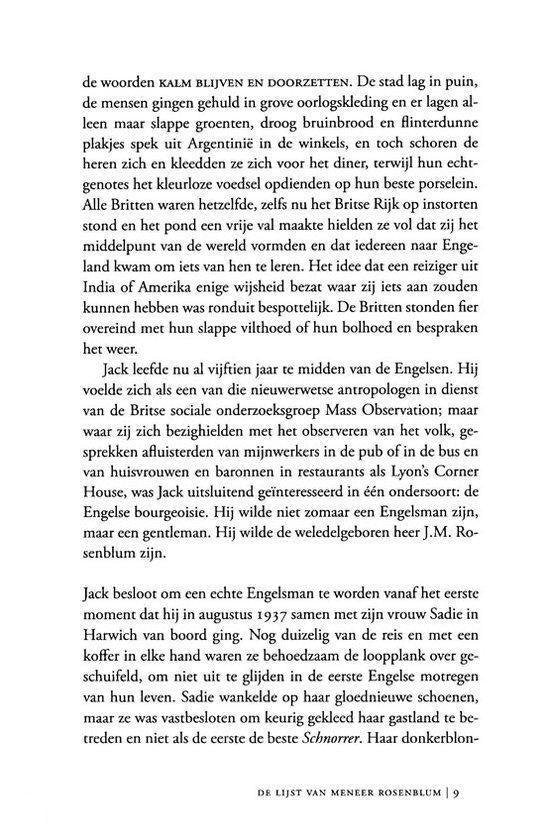 De lijst van meneer Rosenblum