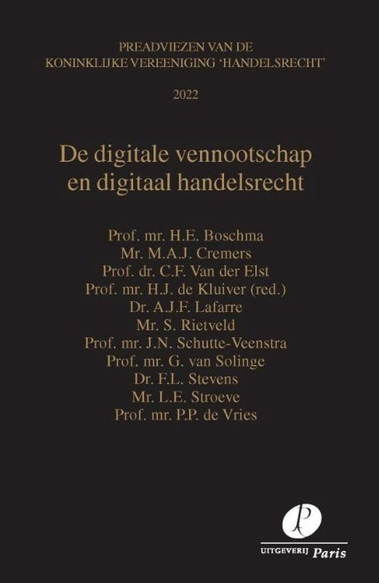 Preadviezen Koninklijke Vereeniging Handelsrecht - De digitale vennootschap en digitaal handelsrecht