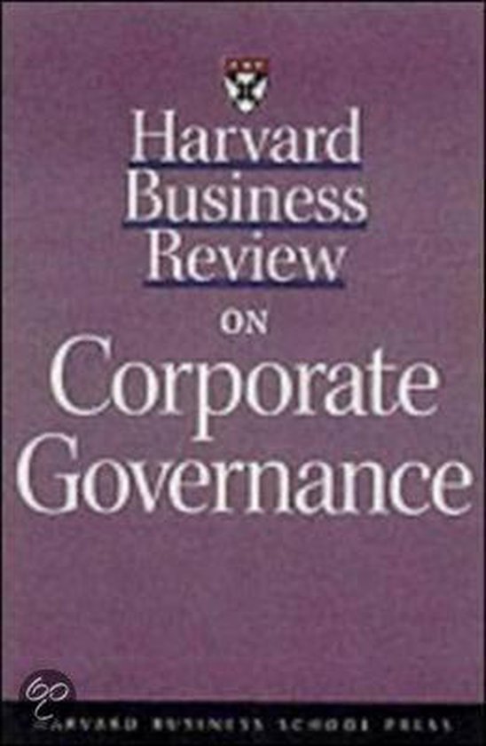 Harvard Business Review  On Corporate Governance