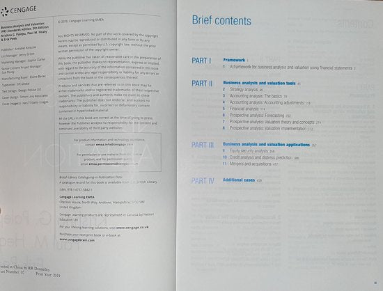 Business Analysis and Valuation