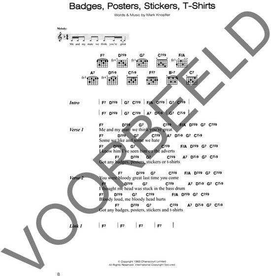 Dire Straits Complete Chord Songbook