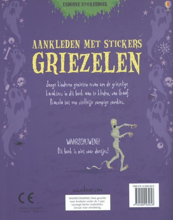 Aankleden met stickers - griezelen