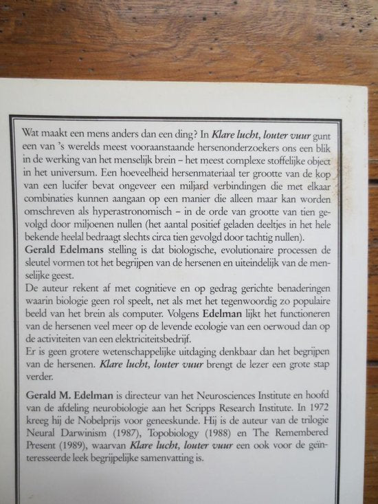 Klare lucht louter vuur - Edelman