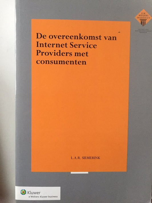 De overeenkomst van Internet Service Providers met consument