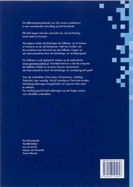 Op Niveau Onderbouw 2 Vmbo-t/Havo Differentiatiewerkboek Modulair