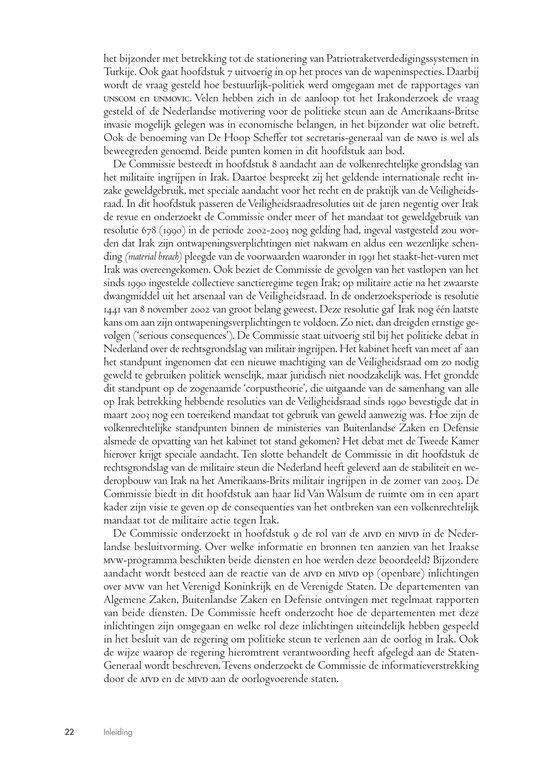 Rapport Commissie van onderzoek besluitvorming Irak