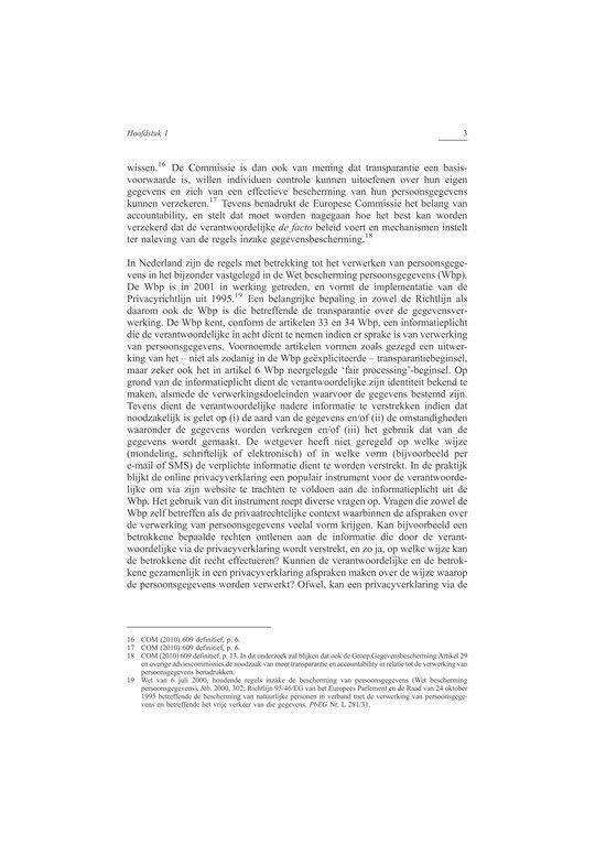 Recht doen aan Privacyverklaringen