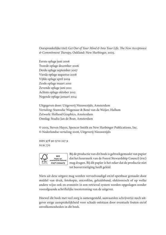 Uit je hoofd, in het leven