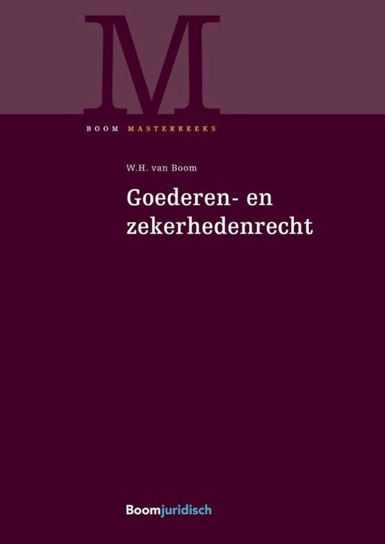 Boom Juridische studieboeken - Goederen- & zekerhedenrecht