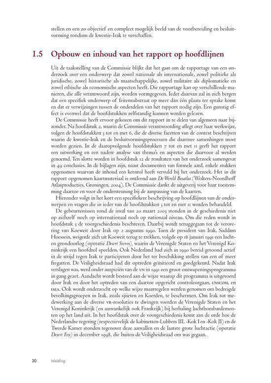Rapport Commissie van onderzoek besluitvorming Irak