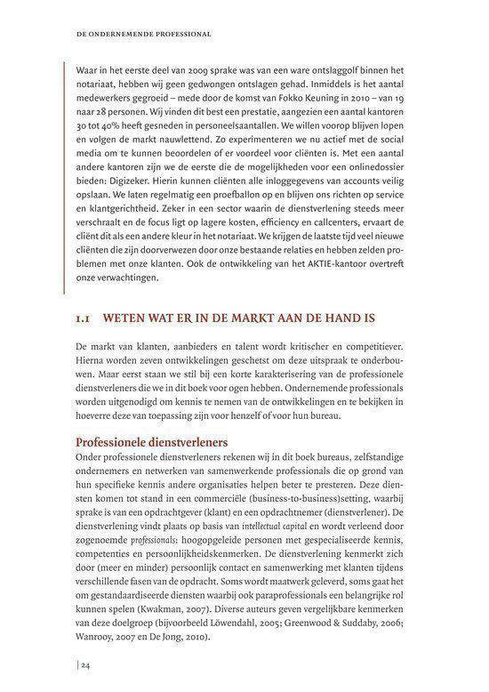 De ondernemende professional